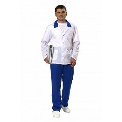 Костюм Классический белый/василек МЕД582